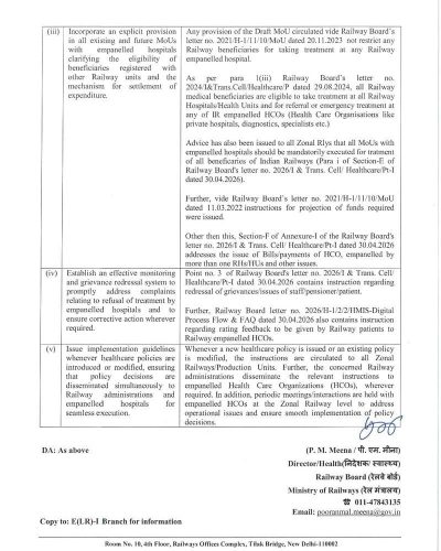 Difficulties being faced by Railway Pensioners and Family Pensioners in availing treatment from empanelled hospitals: Railway Board Order on issue raised by AIRF 2 difficulties-being-faced-by-railway-pensioners-in-availing-treatment-page-2