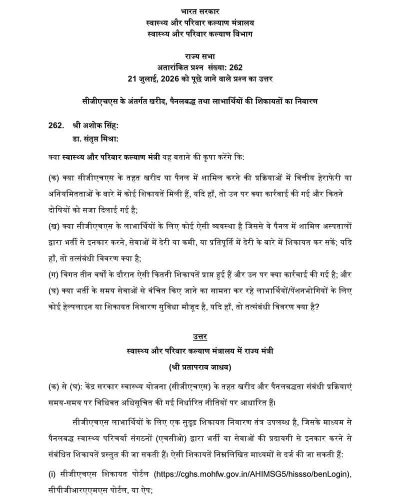 Procurement, Empanelment and Beneficiary Grievance Redressal under CGHS सीजीएचएस के अंतर्गत खरीद, पैनलबद्ध तथा लाभार्थियों की शिकायतों का निवारण 4 procurement empanelment and beneficiary grievance under cghs hin 1