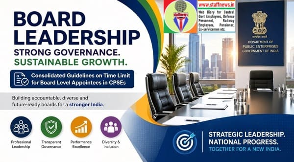 Time limit for Board level appointees to join posts in Central Public Sector Enterprises (CPSES) – Consolidated Guidelines by DPE Time limit for Board level appointees to join posts in Central Public Sector Enterprises (CPSES) – Consolidated Guidelines by DPE