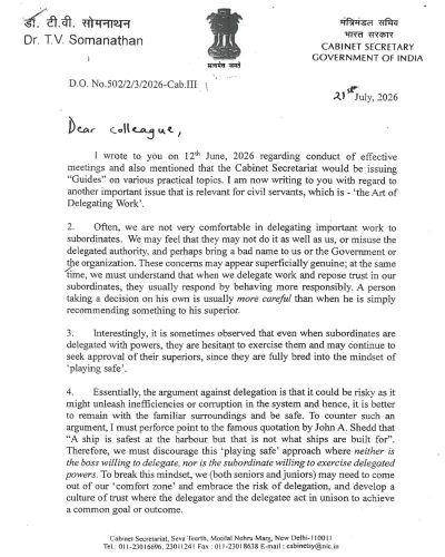 Guide on the Art of Delegating Work - issued by Cabinet Secretariat: Circulation by Railway Board 2 guide on the art of delegating work cabinet secretary do p1