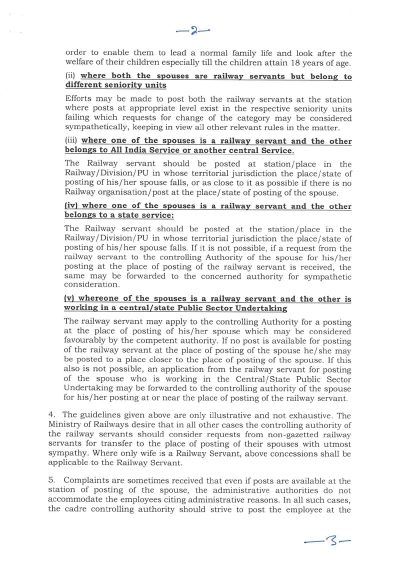 Posting of Husband and Wife at the same place - Instructions in respect of Non-gazetted Railway employees: RBE No. 63/2026 (Eng/Hindi) 2 posting-of-husband-and-wife-at-the-same-place-rbe-63-2026-eng-0002
