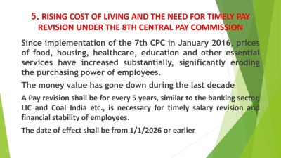 Presentation to the 8th Central Pay Commission by Bharat Pensioner's Samaj: Briefly highlighted Key Demands and expectations 7 presentation-to-the-8th-cpc-by-bps_page-0007