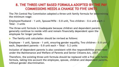 Presentation to the 8th Central Pay Commission by Bharat Pensioner's Samaj: Briefly highlighted Key Demands and expectations 10 presentation-to-the-8th-cpc-by-bps_page-0010