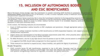 Presentation to the 8th Central Pay Commission by Bharat Pensioner's Samaj: Briefly highlighted Key Demands and expectations 17 presentation-to-the-8th-cpc-by-bps_page-0017